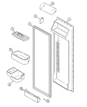 FRESH FOOD INNER DOOR Diagram and Parts List for MSD2754DRA  Maytag Refrigerator