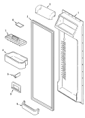FRESH FOOD INNER DOOR Diagram and Parts List for KGU6465BS  Maytag Refrigerator