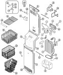 FREEZER COMPARTMENT Diagram and Parts List for MSD2356AEW  Maytag Refrigerator