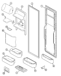 FRESH FOOD INNER DOOR Diagram and Parts List for JCD2289ATW  Jenn-Air Refrigerator