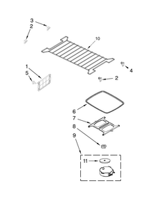Part Location Diagram of W10289910 Whirlpool SUPPORT