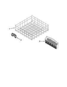 Lower Rack Parts Diagram and Parts List for MDB4409PAW0  Maytag Dishwasher