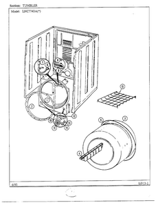 Tumbler Diagram and Parts List for 7743A REV A Norge Dryer