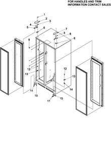 Hinges Diagram and Parts List for SK525-2W-PSK525200W0  Maytag Refrigerator