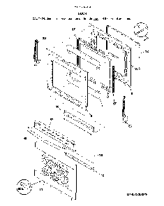 Door Diagram and Parts List for 79075343314  Kenmore Range