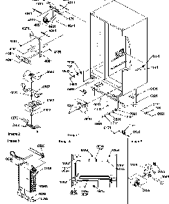 Drain System, Rollers, And Evaporator Assy Diagram and Parts List for SRDE27TPW-P1190603WW  Amana Refrigerator