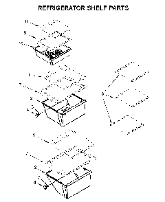 Refrigerator Shelf Parts Diagram and Parts List for 1064641173711  Kenmore Refrigerator