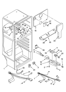 Liner Parts Diagram and Parts List for ATB1822MRS01  Amana Refrigerator