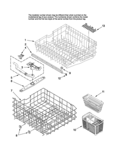 Upper And Lower Rack Parts Diagram and Parts List for MDBM601AWQ2  Maytag Dishwasher