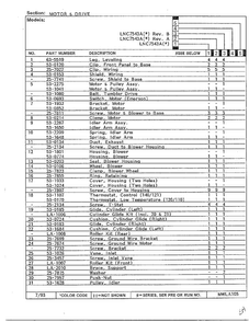Motor And Drive Page 2 Diagram and Parts List for 7543A REV A Norge Dryer