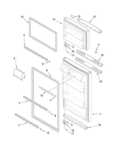 Door Parts Diagram and Parts List for ATF1822MRB00  Amana Refrigerator
