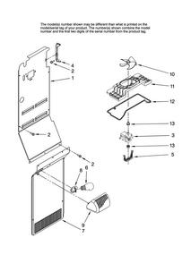 Air Flow Parts Diagram and Parts List for AC2225GEKB13  Amana Refrigerator