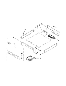Control Panel Parts Diagram and Parts List for JJW3430WP02  Jenn-Air Wall Oven