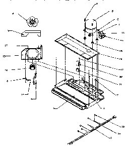 Compressor Compartment Diagram and Parts List for TSI18A3W-P1182107WW  Amana Refrigerator