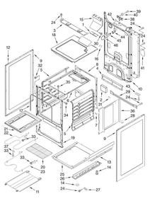 Chassis Parts Diagram and Parts List for AEP222VAW0  Amana Range