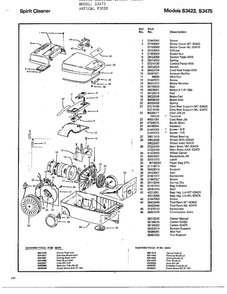 Spirit Cleaner/cleaning Tools Diagram and Parts List for 5028  Hoover Canister Vacuum