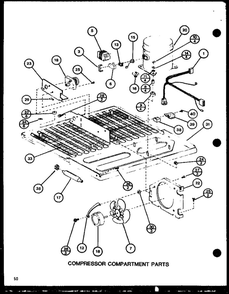 Compressor Compartment Parts 3 Diagram and Parts List for IC3H-P7621307W-TM  Amana Refrigerator