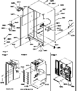 Cabinet Parts & Toe Grille Diagram and Parts List for 58635-P1317501WE  Amana Refrigerator