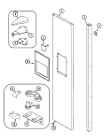 FREEZER OUTER DOOR Diagram and Parts List for KGU6695  Maytag Refrigerator