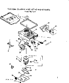 Base Assembly Diagram and Parts List for 11626421  Kenmore Canister Vacuum