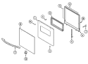 DOOR Diagram and Parts List for MLY2256ADB  Maytag Range