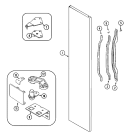 FREEZER OUTER DOOR Diagram and Parts List for GS2121NEDA  Maytag Refrigerator