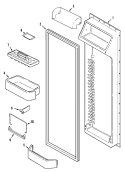 FRESH FOOD INNER DOOR Diagram and Parts List for GS2414CXFW  Maytag Refrigerator