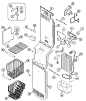 FREEZER COMPARTMENT Diagram and Parts List for TRIS245FBW  Maytag Refrigerator