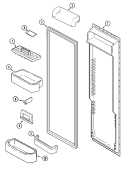 FRESH FOOD INNER DOOR Diagram and Parts List for TRIS245FBW  Maytag Refrigerator