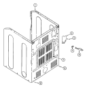 CABINET - REAR Diagram and Parts List for MDE3050AGW  Maytag Dryer