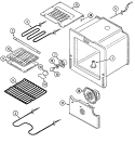 OVEN / BASE Diagram and Parts List for MEW6530ACW  Maytag Wall Oven