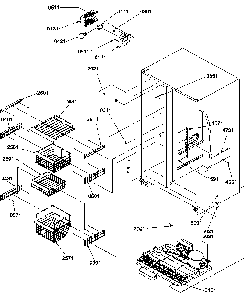 Baskets, Supports And Rails Diagram and Parts List for SRDE25TPE-P1190314WE  Amana Refrigerator