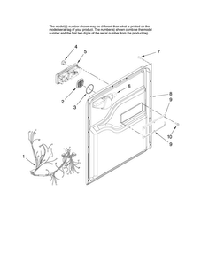 Door And Latch Parts Diagram and Parts List for MDB4651AWQ2  Maytag Dishwasher