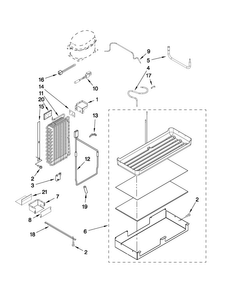 Lower Unit And Tube Parts Diagram and Parts List for JS48SEDUEA02  Jenn-Air Refrigerator