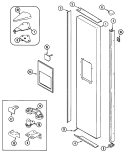 FREEZER OUTER DOOR Diagram and Parts List for JSD2789ATW  Jenn-Air Refrigerator