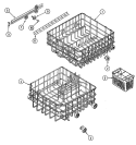 TRACK & RACK ASSEMBLY Diagram and Parts List for CDU8000B  Crosley Dishwasher