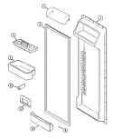 FRESH FOOD INNER DOOR Diagram and Parts List for KG66U55  Maytag Refrigerator