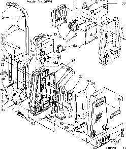 Dust Collector Assembly Diagram and Parts List for 11638991  Kenmore Upright Vacuum