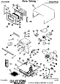 Replacement Parts Diagram and Parts List for 70 1001 Amana Microwave