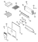 FREEZER COMPARTMENT Diagram and Parts List for GT2122NDCW  Amana Refrigerator