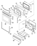 Part Location Diagram of 74004323 Whirlpool FRAME, DOOR (ALM)