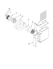 Blower Unit Parts Diagram and Parts List for JGD8430ADS14  Jenn-Air Cooktop