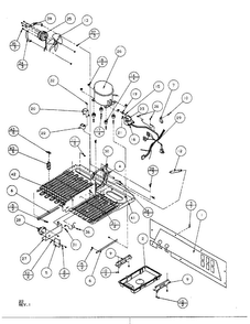 Machine Compartment-panasonic Compressor Diagram and Parts List for SQD25MB3  Amana Refrigerator