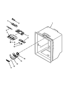 Refrigerator Liner Parts Diagram and Parts List for 5GBR22PRAA00  Maytag Refrigerator