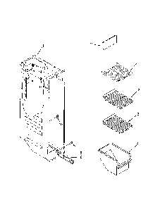 Freezer Liner Diagram and Parts List for 10658992801  Kenmore Refrigerator