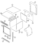 BODY Diagram and Parts List for JEW9630AAB  Jenn-Air Wall Oven