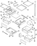 SHELVES & ACCESSORIES Diagram and Parts List for R226D011  Hoover Refrigerator