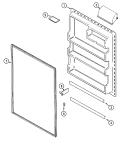 FRESH FOOD INNER DOOR Diagram and Parts List for GT1922NEEW  Amana Refrigerator