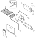 FREEZER COMPARTMENT Diagram and Parts List for CTF1925GRW  Magic Chef Refrigerator