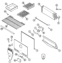 FREEZER COMPARTMENT (BISQUE) Diagram and Parts List for MTB2448DRQ  Maytag Refrigerator